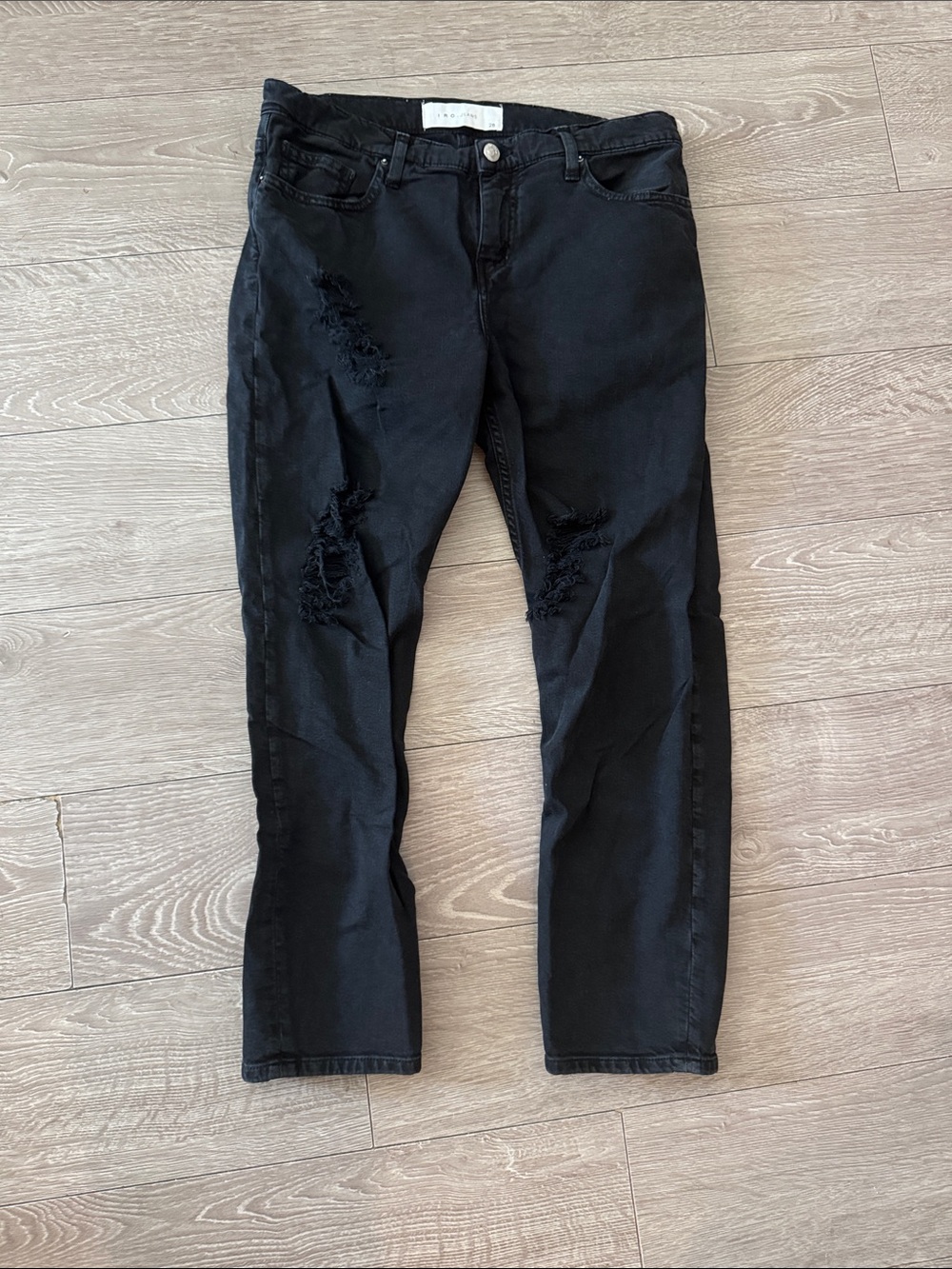 IRO Women’s Black Ripped Jeans